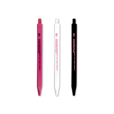 黑色粉色按动中性笔毕业季礼物