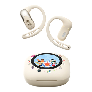 哆啦A梦挂耳式蓝牙耳机带屏幕无线开放非骨传导运动2026新款触屏