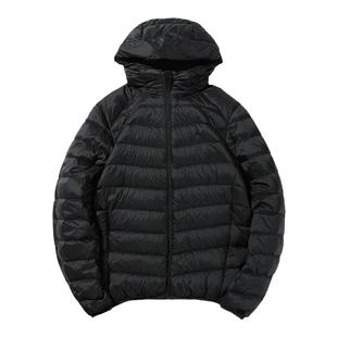 日系轻薄排骨羽绒服男士冬季宽松大码外套新款潮牌纯色面包服男装