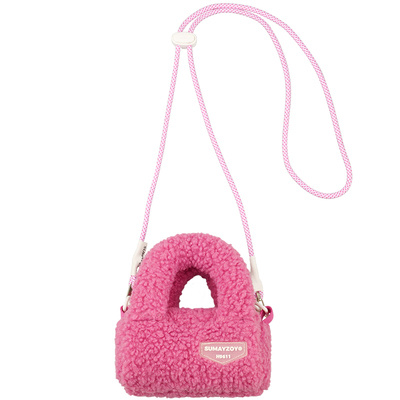 SUMAYZOY迷你斜挎毛绒可爱圆筒包
