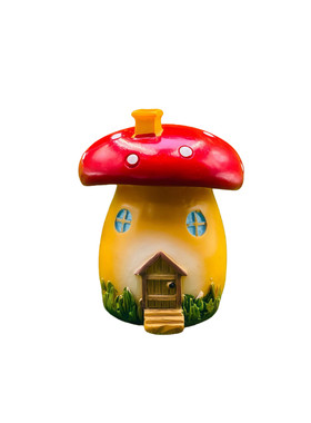 魔法森林屋蘑菇小屋树脂摆件