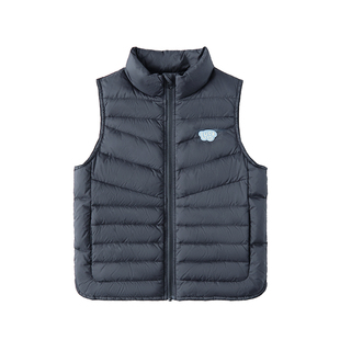 棵初25年秋冬季新款亲子中大女童轻薄羽绒马甲三防面料简约上衣