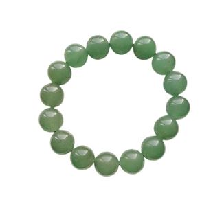 原创设计天然绿东陵玉圆珠手串手链玉石手钏单圈款民族风情侣饰品