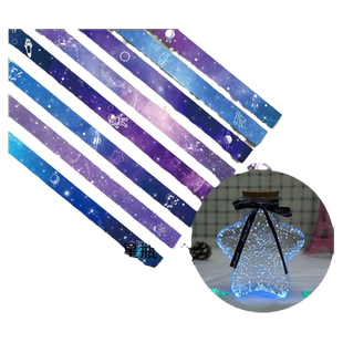 印花彩色渐变星星纸星星瓶幸运星折纸条许愿星创意礼品