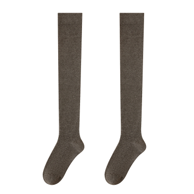 日系棕色显瘦强压小腿过膝袜