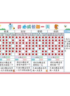 一家人自律表墙贴养成好习惯吸磁