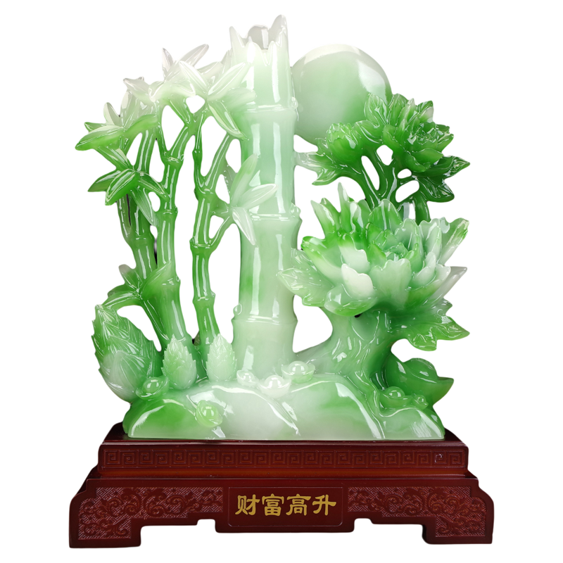 玉石富贵竹节节高升客厅摆件客厅