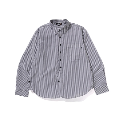 MR.BATHINGAPE刺绣条纹长袖衬衫