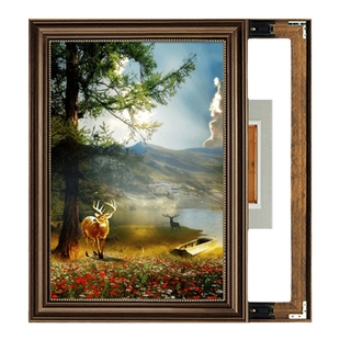 美式电表箱装饰画免打孔竖款配电箱挂画电表盒遮挡餐厅壁画复古鹿