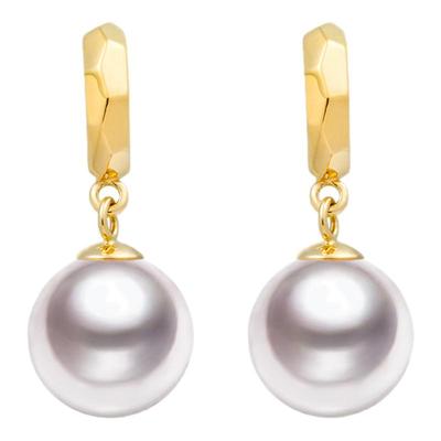 GiO珠宝Akoya珍珠耳钉18K金耳环