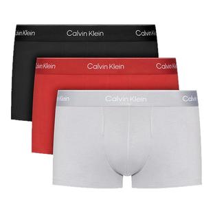 [保税仓]3条Calvin Klein纯棉中腰平角裤四角内裤本命年红短裤男