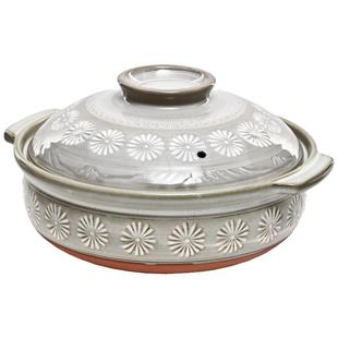 【自营】日本进口万古烧花三岛砂锅炖锅熬粥煲汤煲仔饭闷烧土锅