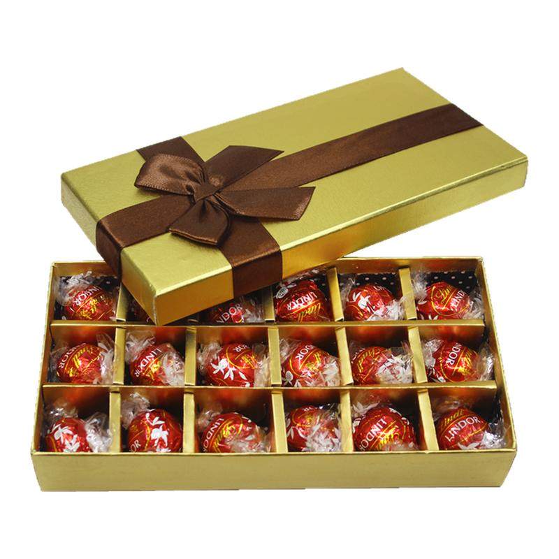 Lindt瑞士莲软心巧克力18粒装礼盒 情人节年货生日礼物喜糖零食