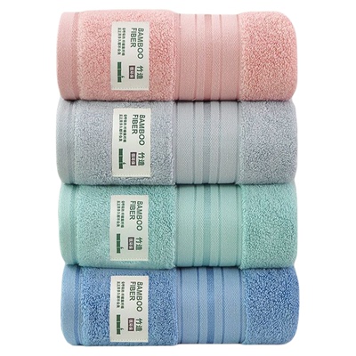 新款160克加厚A类竹纤维毛巾2条