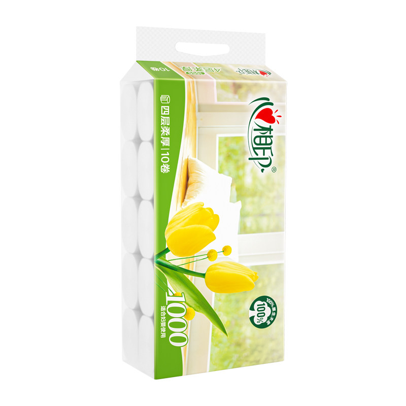 心相印卷纸10卷4层无芯卫生纸