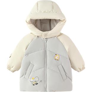 巴拉巴拉儿童羽绒服男童女童中长款外套冬装新款童装宝宝韩版加厚