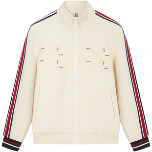 BM男士高端夹克外套男2024新款潮流字母条纹运动休闲加厚上衣秋冬