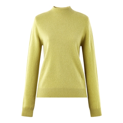 秋水伊人套头半高领多色针织衫