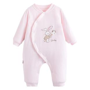 哥比兔新生儿连体衣秋季薄棉衣服蛤衣爬衣爬服母婴秋冬连体服秋装