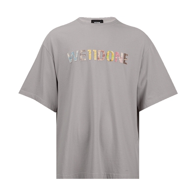 we11done印花圆领全棉短袖T恤