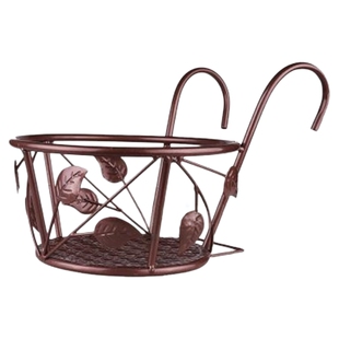 可移动铁艺花盆置物架护栏不占空间阳台花架悬挂式轻奢高级感