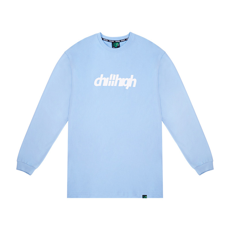 Chillhigh基础款logo情侣欧美潮牌纯棉长袖T恤男女宽松打底衫春秋