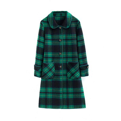 妈妈装春装新款格子修身外套长袖