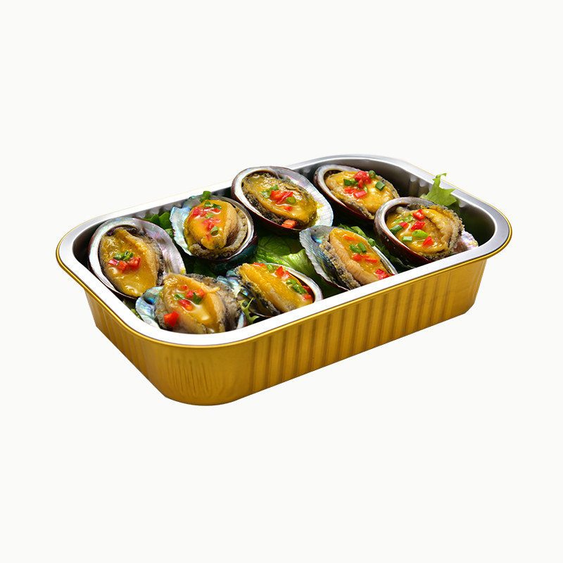 金色长方形加厚铝箔耐高温打包盒