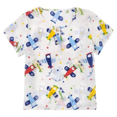 卡通风真丝宝宝薄款韩版短袖t恤