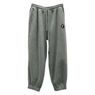 TY1980裤子冬季新款韩版松紧腰宽松加绒加厚休闲裤束脚卫裤女5613