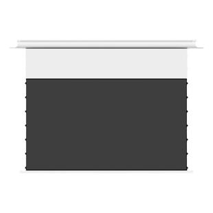 竹者嵌入式隐藏天花投影仪幕布音响拉线抗光菲涅尔家用电动自动升降幕布4k超高清100寸120寸投影幕布一体套装