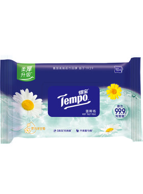 tempo得宝洋甘菊湿厕纸10片4包