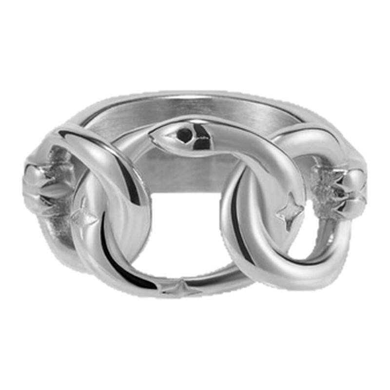 【丞磊同款】BLACKHEAD/黑头惊蜕系列蛇形三环宽戒指