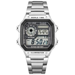 卡西欧（CASIO）十年电力多功能户外运动表男士腕表AE-1200WHD-1A