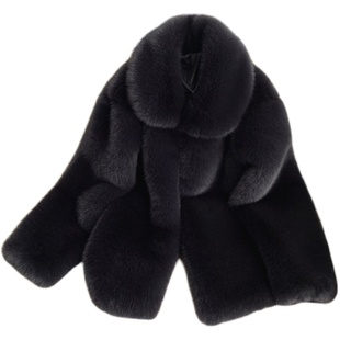 2025秋冬新款貂皮大衣男装仿皮草中长狐狸毛毛裘皮外套短款保暖冬