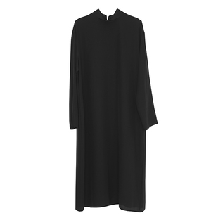 JUZININE原创设计 真丝双绉连衣裙 长袖桑蚕丝长裙