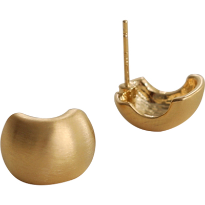 豌豆拉丝简约冷淡风耳钉