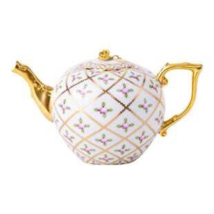 Herend海兰德赫伦匈牙利进口手绘塞弗勒玫瑰系列下午茶咖啡杯碟