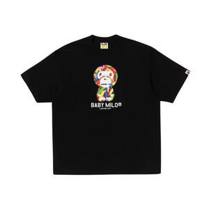 BAPE男装26年春夏BABY MILO卡通小猴彩色香蕉印花短袖T恤X03101Q