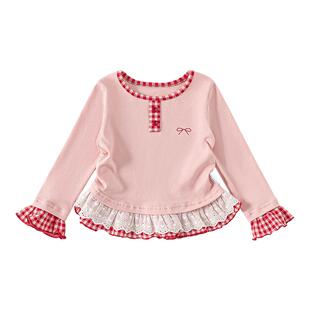 女童上衣2026春季T恤女宝宝打底衫好看童装女春装新款儿童衣服潮