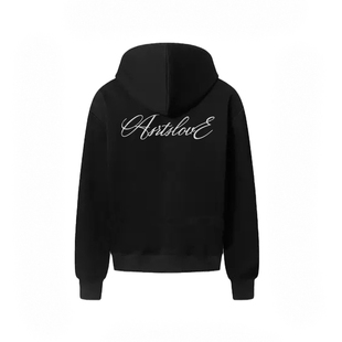 正品 Asrts重磅加厚连帽卫衣男士字母刺绣小众美式潮牌情侣装上衣