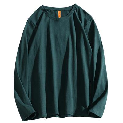 糖果色简约日系重磅纯棉长袖