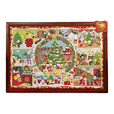 猫空史努比1000片圣诞拼图