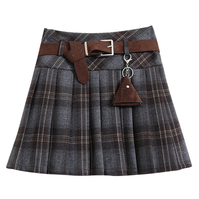 秋冬款复古格子裙半身裙女冬季2025新款学院风小个子A字短裙半裙