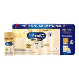 新版现货加拿大版美赞臣EnfamilA+铂金一段即喝液态奶237mL*18瓶