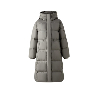 【鹅绒】Eland衣恋羽绒服女中长连帽极寒浴袍式鹅绒外套2025冬新