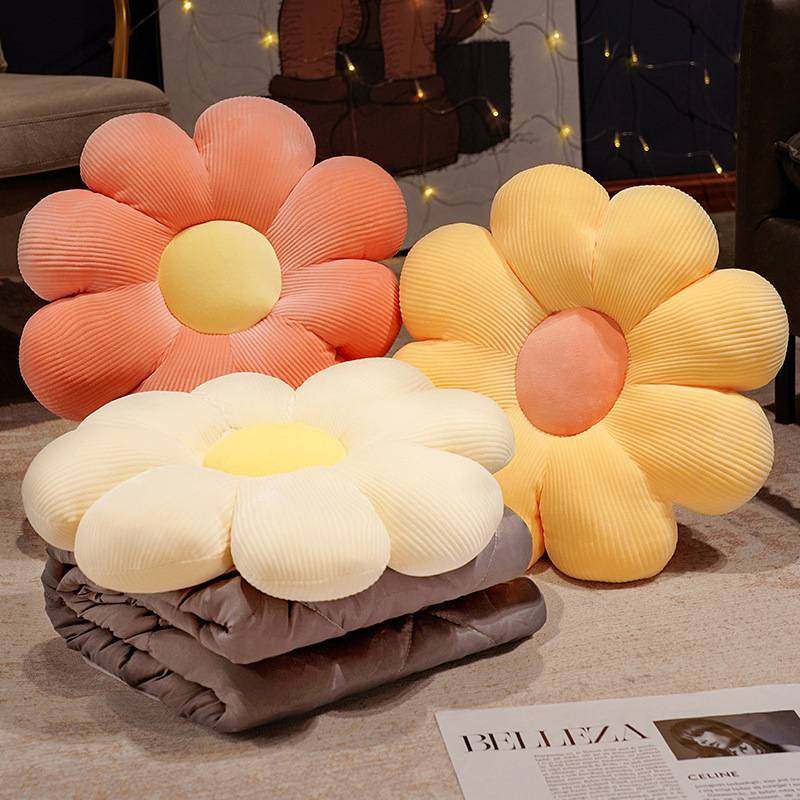 花朵抱枕被子两用二合一枕头午睡毛毯毯子折叠汽车办公室靠枕车载