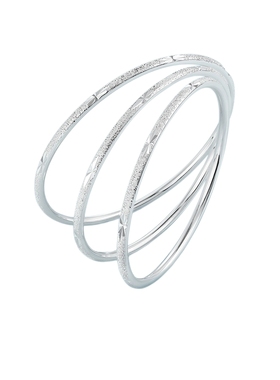 T周六福三生三世手镯女999足银镯子闭口沙面送女友节日礼物