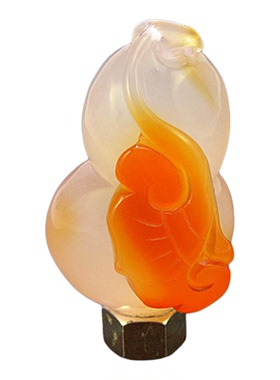 天然玛瑙俏色精雕如意葫芦挂坠男女士小孩百搭招财吊坠钥匙扣配饰