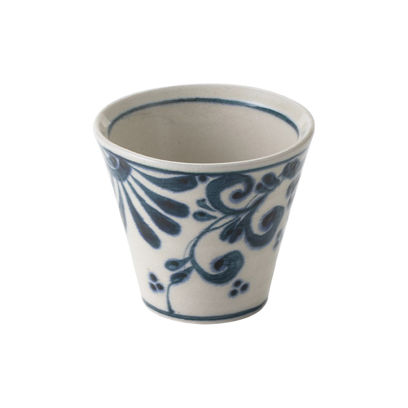 日本进口宗吉窑复古釉下彩茶杯
